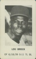 1970 Milton Bradley # Lou Brock Baseball Card