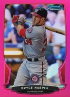 2013 Bowman Chrome #1 Bryce Harper Pink Refractor Baseball Card