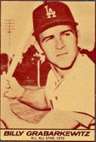 1971 Milk Duds # Billy Grabarkewitz Hand Cut Baseball Card