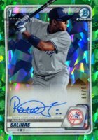 2020 Bowman Chrome Prospect Autographs #CPARS Raimfer Salinas Green Atomic Baseball Card