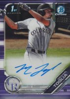 2019 Bowman Draft Chrome Draft Picks Autograph #CDAMT Michael Toglia Purple Refractor Baseball Card