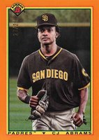 2020 Bowman Chrome 1990 Bowman #90BCA CJ Abrams Orange Refractor Baseball Card