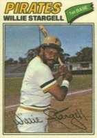 1977 Topps Cloth Stickers #45 Willie Stargell Baseball Card