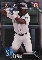 2016 Bowman Draft  #BD60 Kyle Lewis Silver Border Baseball Card