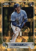 2022 Topps Chrome Update Sapphire Edition #100 Bobby Witt Jr. Gold Baseball Card
