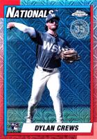 2025 Topps Silver Pack 1990 Chrome Promo #144 Dylan Crews Baseball Card