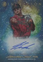 2022 Bowman Inception Primordial Prospects Autographs #JL Jordan Lawlar Blue Foil Baseball Card