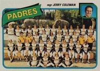 1980 Topps #356 Padres Team Baseball Card