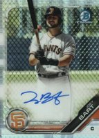 2019 Bowman Draft #BDC134 Joey Bart Chrome-Batting-Autograph Baseball Card