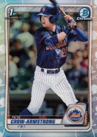 2020 Bowman Draft #BD72 Pete Crow-Armstrong Chrome-Refractor Baseball Card