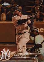 2018 Topps Chrome #1 Aaron Judge Batting-Sepia Refractor Baseball Card