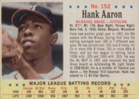 1963 Post Cereal #152 Hank Aaron Hand Cut Baseball Card
