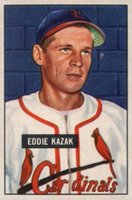 1951 Bowman #85 Eddie Kazak Baseball Card