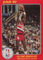 1985 Star Slam Dunk Supers 5x7 #2 Clyde Drexler Basketball Card