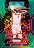 2018 Panini Prizm Dominance #23 Dwyane Wade Green Prizm Basketball Card