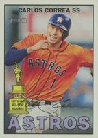 2016 Topps Heritage #475 Carlos Correa Action Baseball Card