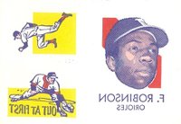 1971 Topps Tattoos Perforated # Frank Robinson Baseball Card