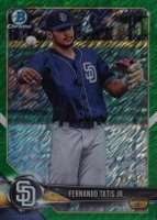 2018 Bowman Prospects Chrome #114 Fernando Tatis Jr. Green Shimmer Refractor Baseball Card