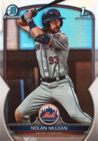 2023 Bowman Draft #BDC96 Nolan McLean Chrome-Refractor Baseball Card