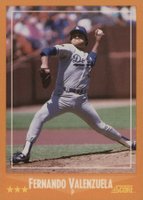 1988 Score Glossy #600 Fernando Valenzuela Baseball Card