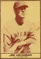 1971 Milk Duds # Jim Hickman Hand Cut Baseball Card