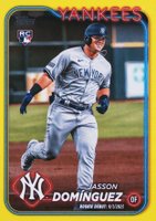2024 Topps Update #US175 Jasson Dominguez Yellow Baseball Card