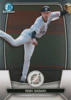 2023 Bowman NPB #92 Roki Sasaki Chrome Baseball Card