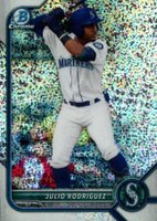 2022 Bowman Chrome Prospects #BCP45 Julio Rodriguez Speckle Refractor Baseball Card