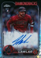 2024 Topps Chrome Logofractor Edition MLB Refractor Chrome Autographs #RCAJLA Jordan Lawlar Baseball Card
