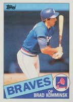 1985 Topps #292 Brad Komminsk Baseball Card