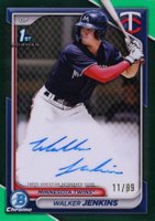 2024 Bowman Chrome Prospect Autographs #CPAWJ Walker Jenkins Green Refractor Baseball Card