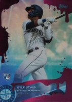 2020 Topps X Steve Aoki #45 Kyle Lewis Pink Frosting Holo Baseball Card