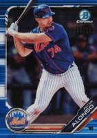 2019 Bowman Prospects Chrome #127 Peter Alonso Blue Refractor Baseball Card