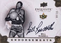 2011 Upper Deck Exquisite Collection Endorsements Autographs #EE-BR Bill Russell Basketball Card