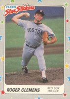 1988 Fleer Star Stickers #7 Roger Clemens Baseball Card