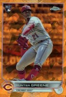 2022 Topps Chrome Sapphire Edition #549 Hunter Greene Orange Baseball Card