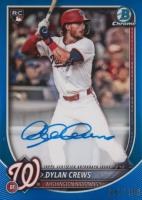 2025 Bowman Chrome Rookie Autographs #CRADC Dylan Crews Blue Refractor Baseball Card