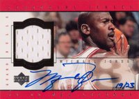 1999 Upper Deck Legends Legendary Jerseys #MJ-A Michael Jordan Autograph Basketball Card