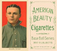 1909 White Borders American Beauty Frame #347 George Mullen Portrait-Correct spell Mullin Baseball Card