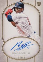 2018 Topps Definitive Rookie Autographs #RDE Rafael Devers Baseball Card