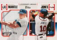2010 Topps Legendary Lineage #LL2 Chipper Jones/Mickey Mantle Baseball Card