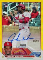 2023 Topps Chrome Rookie Autograph #RAJWA Jordan Walker Gold Baseball Card