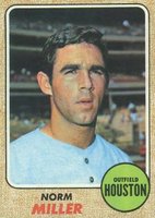 1968 Topps #161 Norm Miller Baseball Card