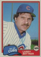 1981 Topps #718 Larry Biittner Baseball Card