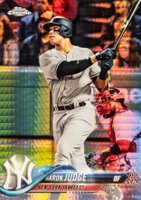 2018 Topps Chrome #1 Aaron Judge Batting-Prism Refractor Baseball Card