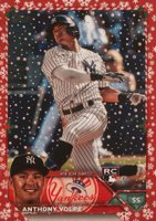 2023 Topps Holiday #H129 Anthony Volpe Red Metallic Baseball Card