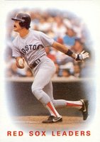 1986 Topps #396 Red Sox Leaders Baseball Card