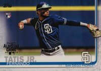 2019 Topps Complete Set #410 Fernando Tatis Jr. Throwing-All-Star Game Baseball Card