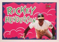 1992 Topps Kids #118 Rickey Henderson Baseball Card