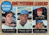 1968 Topps #9 N.L. Pitching Leaders Baseball Card